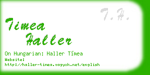 timea haller business card