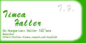 timea haller business card